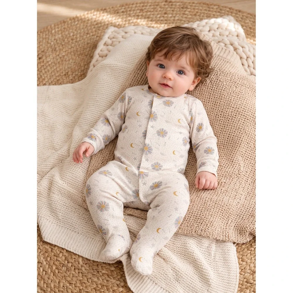 Magnetic Me Modal Celestial Sun Moon Star Magnetic Footie Sleeper 3-6 Months